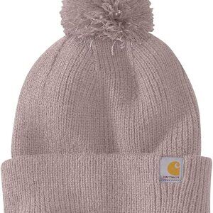 Carhartt Women's Knit Pom-Pom Cuffed Beanie, One-Size in MINK NWT